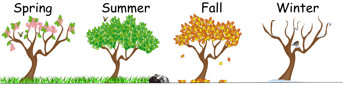 Climate on Earth is different based on the seasons